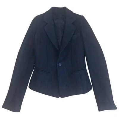 Pre-owned Rick Owens Wool Blazer In Black