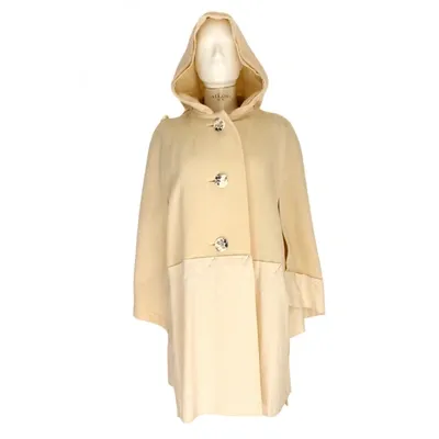 Pre-owned Issey Miyake Wool Coat In Beige