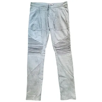 Pre-owned Preen Trousers In Grey