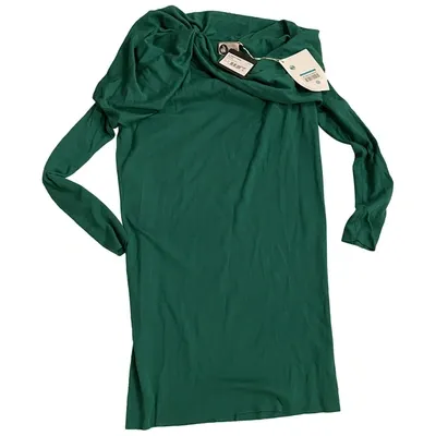 Pre-owned Lanvin Wool Mid-length Dress In Green