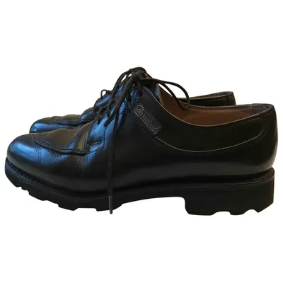 Pre-owned Paraboot Leather Lace Ups In Black