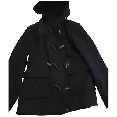 Pre-owned Tommy Hilfiger Wool Dufflecoat In Black