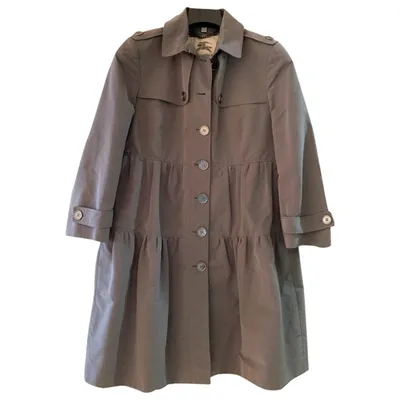 Pre-owned Burberry Trench Coat In Grey