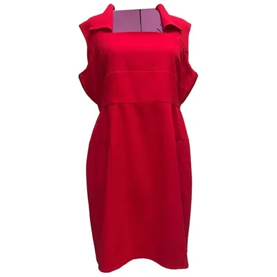 Pre-owned Andrew Marc Mid-length Dress In Red