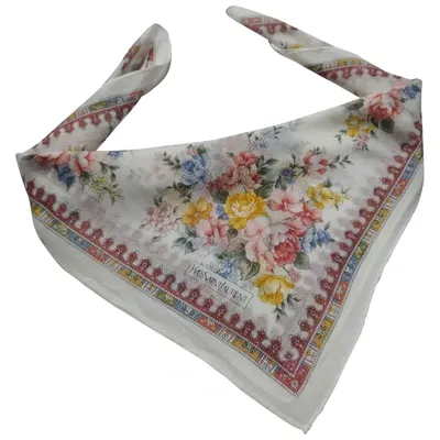 Pre-owned Saint Laurent Silk Handkerchief In Multicolour