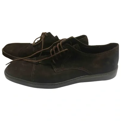 Pre-owned Sergio Rossi Lace Ups In Brown