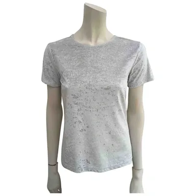 Pre-owned Vince Velvet T-shirt In Grey