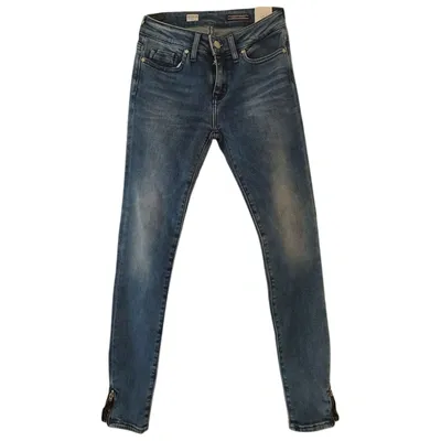 Pre-owned Tommy Hilfiger Slim Jeans In Blue