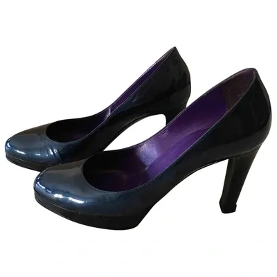 Pre-owned Sergio Rossi Patent Leather Heels In Blue