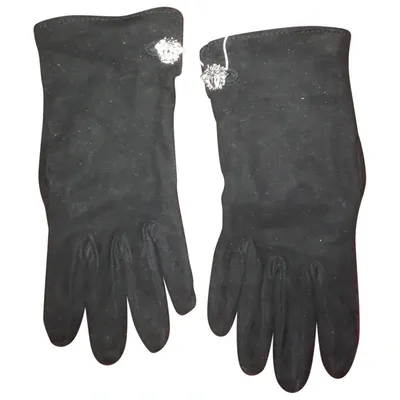 Pre-owned Versace Gloves In Black