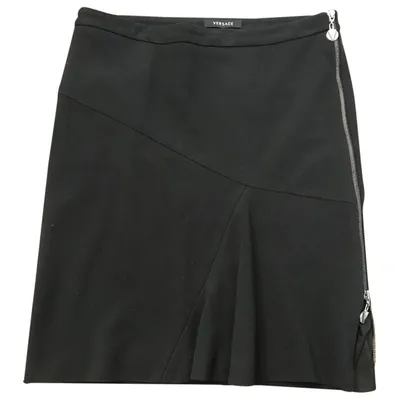 Pre-owned Versace Mid-length Skirt In Black