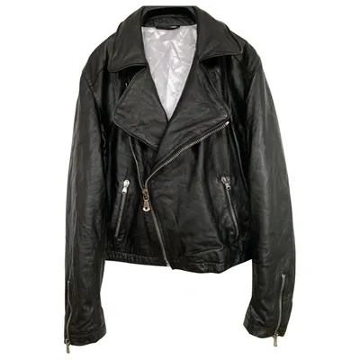 Pre-owned Emanuel Ungaro Leather Jacket In Black