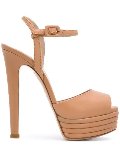 Le Silla Chi Platform Sandals In Brown