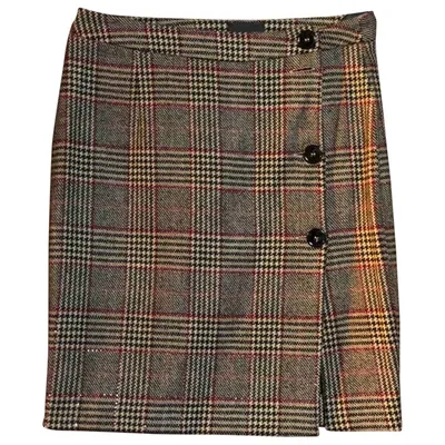 Pre-owned Ermanno Scervino Wool Mini Skirt In Brown