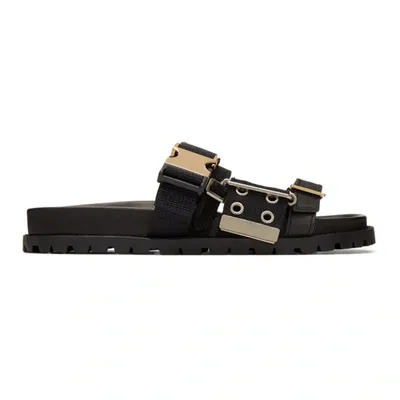 Sacai Three Buckle Straps Sandals In 1 Black