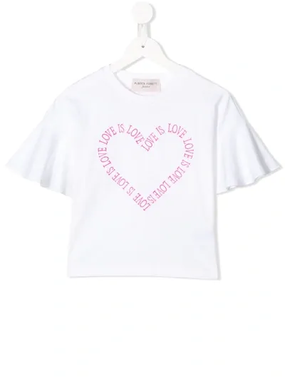 Alberta Ferretti Kids' Short Sleeved T-shirt In White