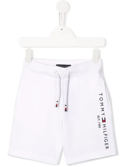 Tommy Hilfiger Junior Teen Embroidered Logo Track Shorts In White