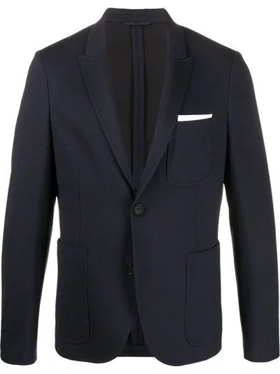 Neil Barrett Patch Pockets Blazer In Blue