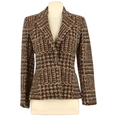 Pre-owned Valentino Wool Blazer In Brown