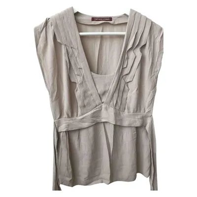 Pre-owned Comptoir Des Cotonniers Beige Viscose Top