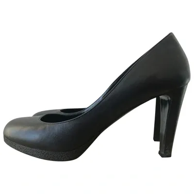 Pre-owned Sergio Rossi Leather Heels In Black