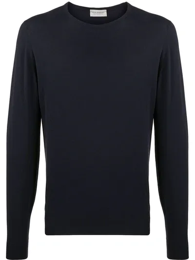 John Smedley Hatfield Knitted Jumper In Blue