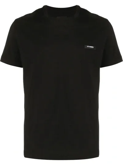 Les Hommes Logo Patch T-shirt In Black