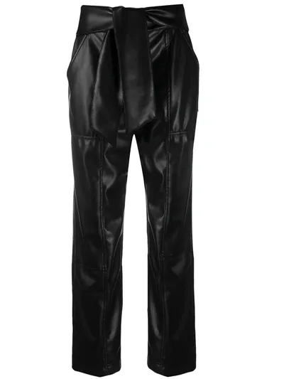 Jonathan Simkhai Tie Front Trousers In Black