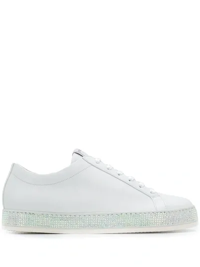 Le Silla Embellished Sole Sneakers In White