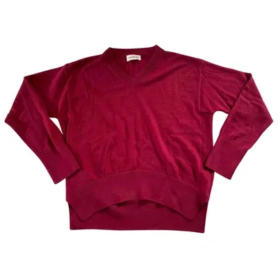 Pre-owned Laurence Bras Wool Jumper In Burgundy