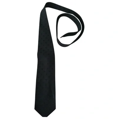 Pre-owned Giorgio Armani Silk Tie In Black