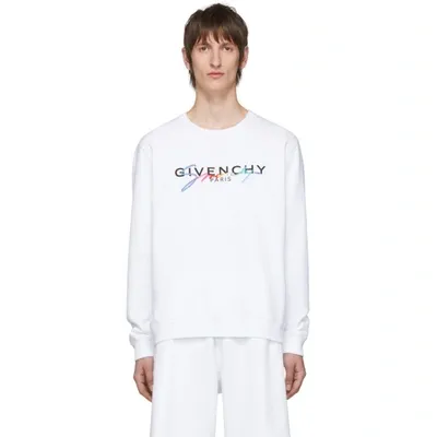 Givenchy Embroidered Cotton Sweatshirt In White