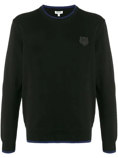 Kenzo Contrast-trim Sweater In Black