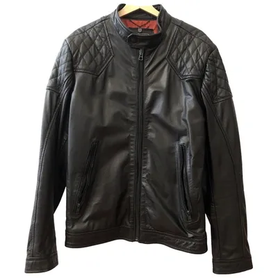 Pre-owned Diesel Leather Jacket In Black