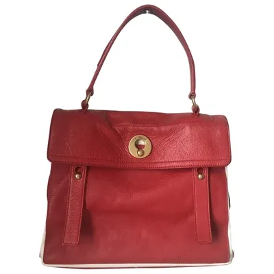 Pre-owned Saint Laurent Muse Two Leather Handbag In Red