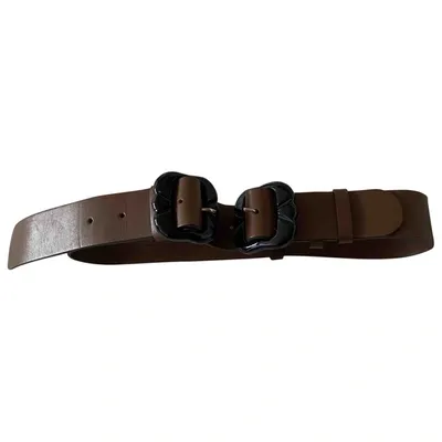 Pre-owned Marni Leather Belt In Brown