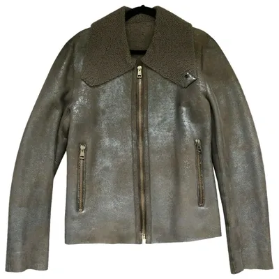 Pre-owned Paul Smith Leather Jacket In Metallic