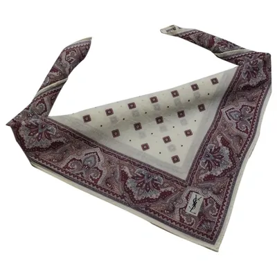 Pre-owned Saint Laurent Silk Handkerchief In Multicolour