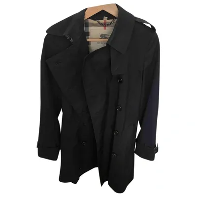 Pre-owned Burberry Trench Coat In Black