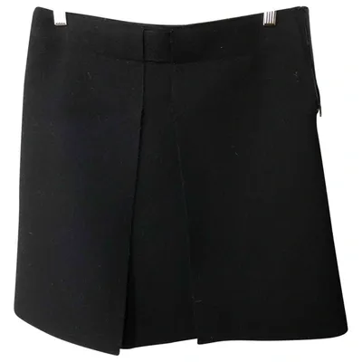 Pre-owned Balenciaga Wool Mini Skirt In Black