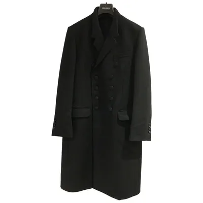 Pre-owned Dolce & Gabbana Wool Coat In Black