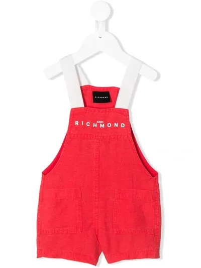 John Richmond Junior Babies' Color-block Dungarees In Red