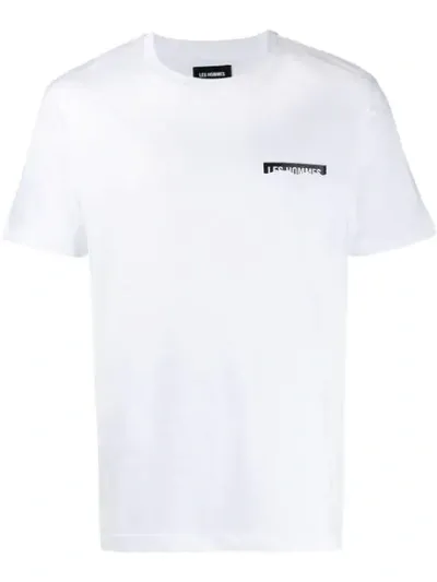 Les Hommes Ripped Logo T-shirt In White