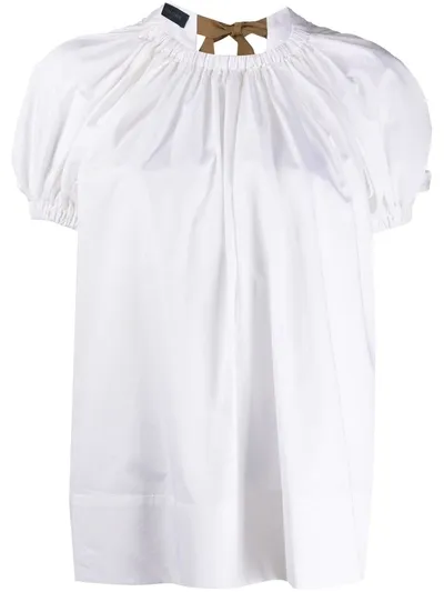 Eudon Choi Summers Back-tie Blouse In White