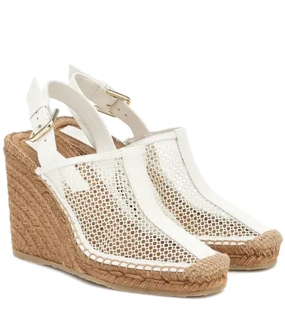 Jimmy Choo Dakori 110 Leather Wedge Espadrilles In Neutrals