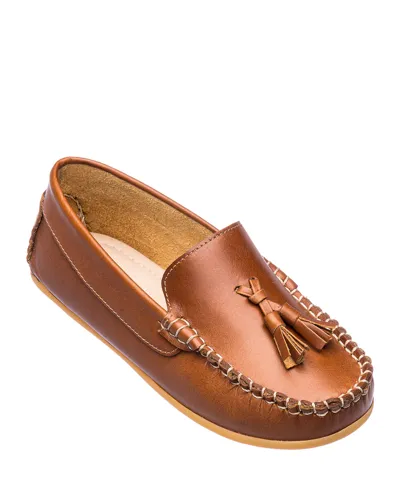 Elephantito Boy's Monaco Leather Loafers, Baby In Natural