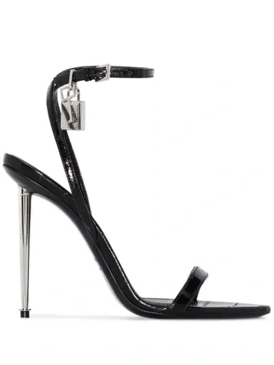 Tom Ford Padlock 105mm Sandals In Black