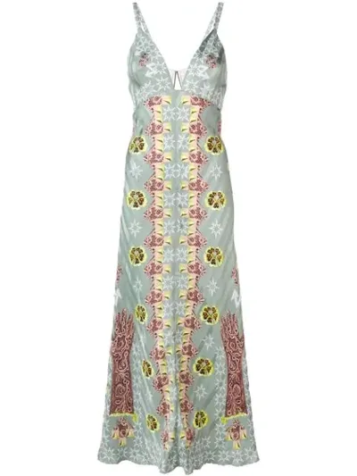 Temperley London Flux Strappy Dress, Rosemary, Uk6 In Green