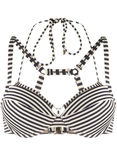 Marlies Dekkers Striped Push-up Bikini Top In Blue