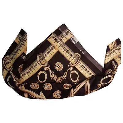 Pre-owned Moschino Silk Handkerchief In Multicolour